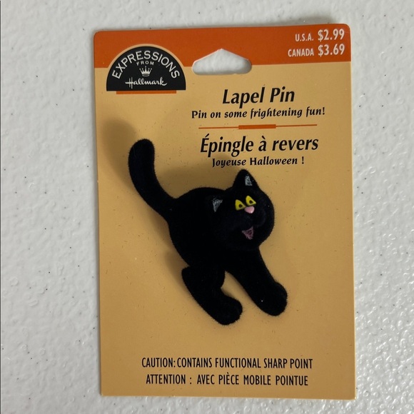 Hallmark Halloween Theme Lapel Pins Vintage Lot of 4 New on Card - Picture 11 of 13